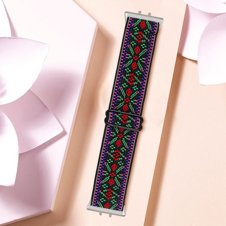 For Honor Watch X5 Ethnic Style Elastic Nylon Watch Band