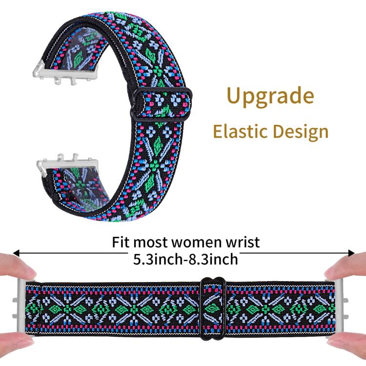 For Honor Watch X5 Ethnic Style Elastic Nylon Watch Band