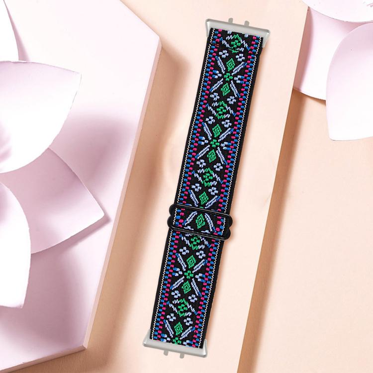 For Honor Watch X5 Ethnic Style Elastic Nylon Watch Band