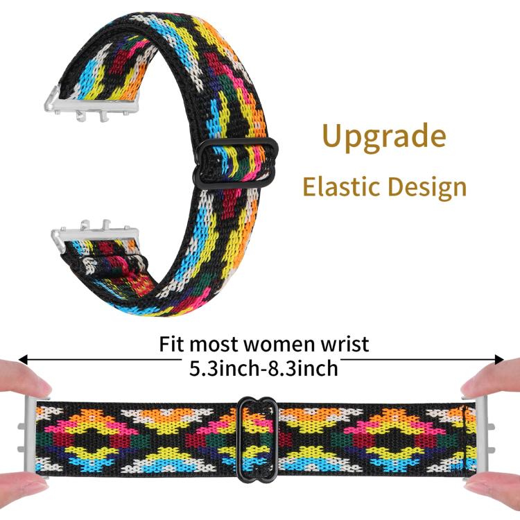 For Honor Watch X5 Ethnic Style Elastic Nylon Watch Band