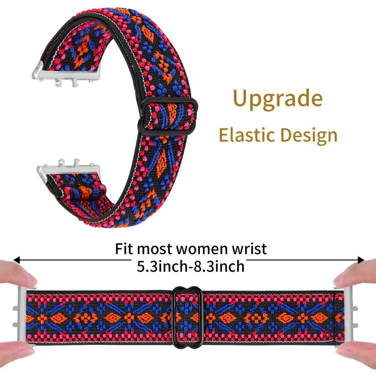 For Honor Watch X5 Ethnic Style Elastic Nylon Watch Band