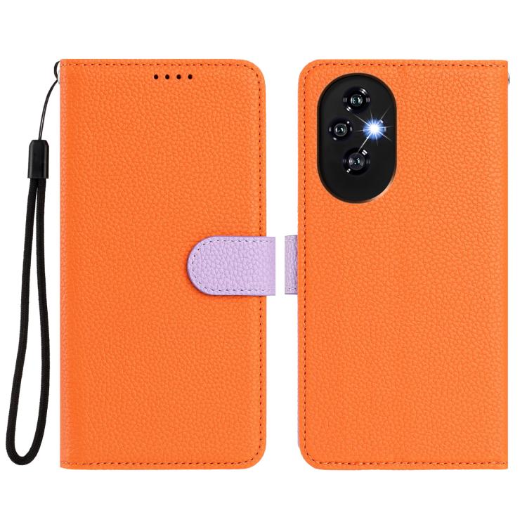 For Honor 200 Detachable Litchi Texture Magnetic Vegan Leather Phone Case
