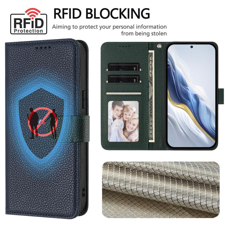 For Honor 200 Detachable Litchi Texture Magnetic Vegan Leather Phone Case