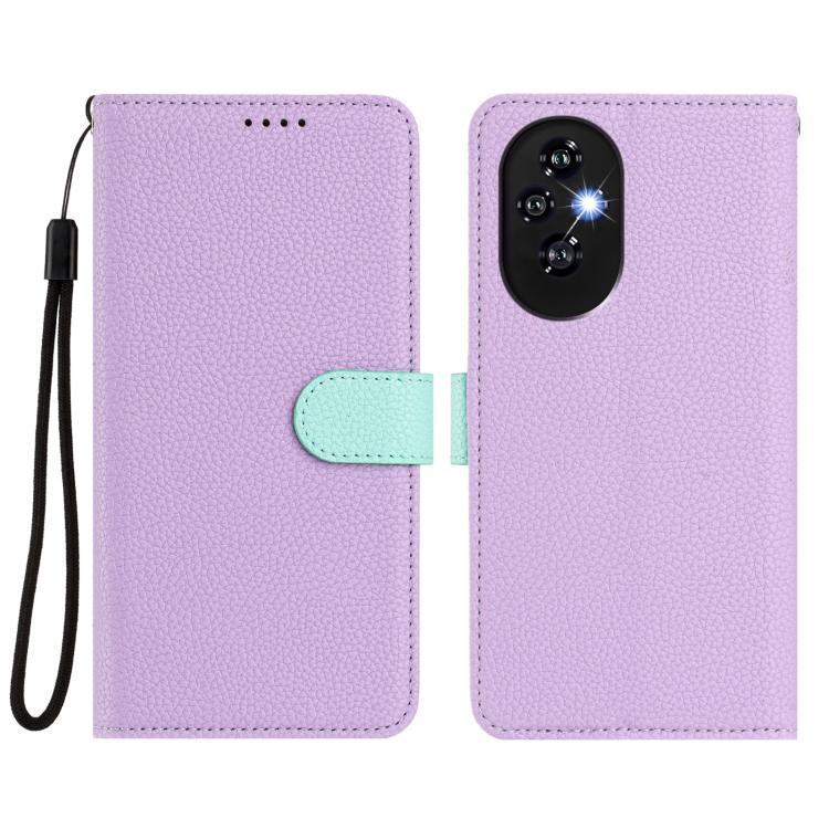 For Honor 200 Detachable Litchi Texture Magnetic Vegan Leather Phone Case