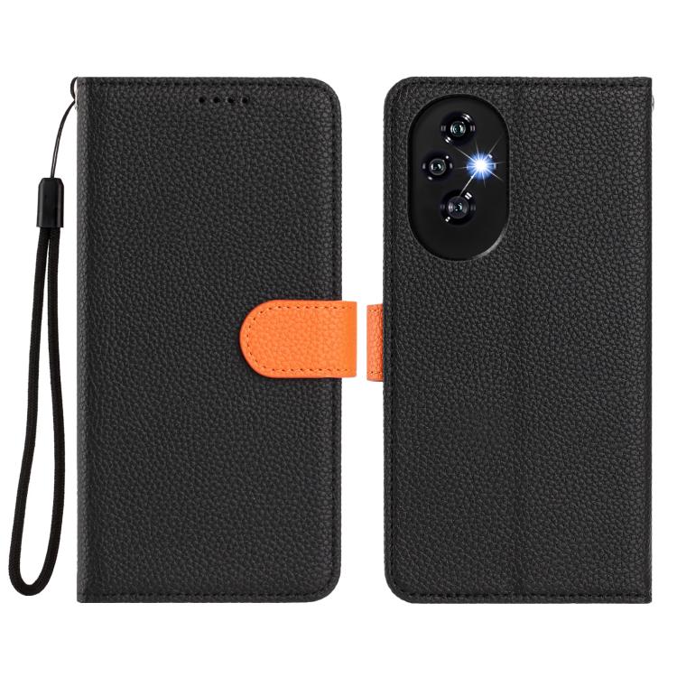 For Honor 200 Pro Detachable Litchi Texture Magnetic Vegan Leather Phone Case