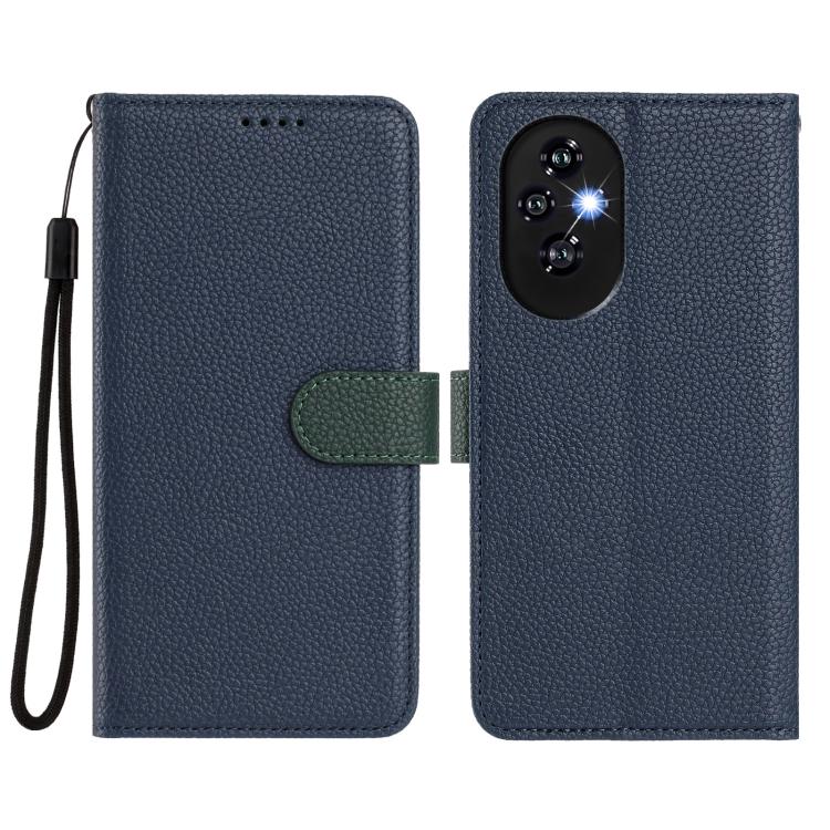 For Honor 200 Pro Detachable Litchi Texture Magnetic Vegan Leather Phone Case
