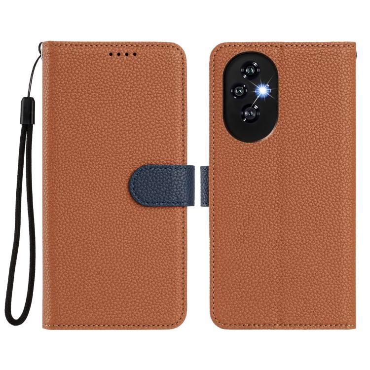 For Honor 200 Pro Detachable Litchi Texture Magnetic Vegan Leather Phone Case