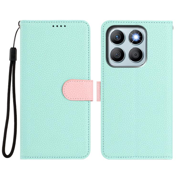 For Honor X8b Detachable Litchi Texture Magnetic Vegan Leather Phone Case