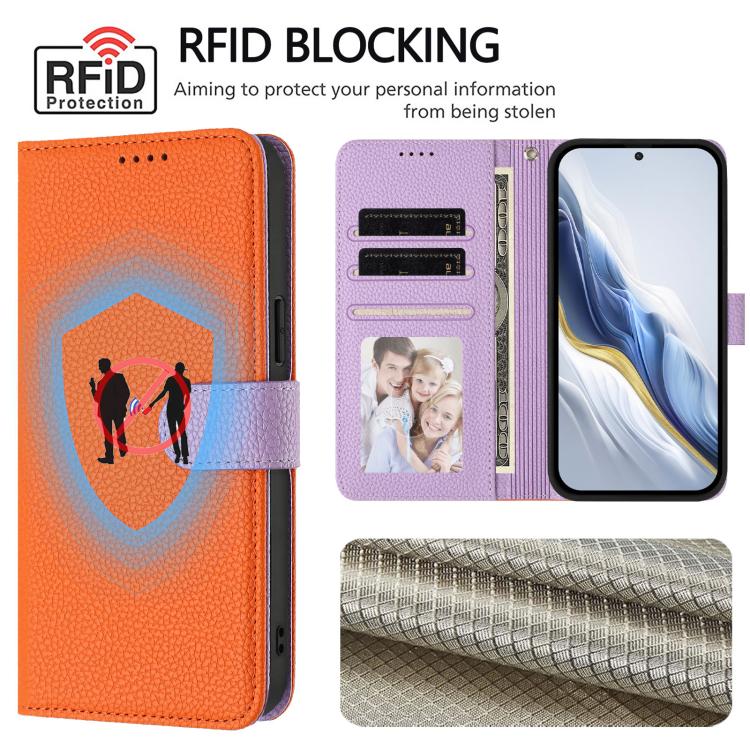 For Honor X8b Detachable Litchi Texture Magnetic Vegan Leather Phone Case