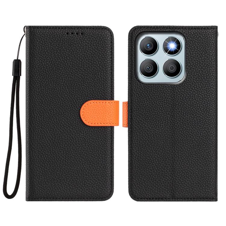 For Honor X8b Detachable Litchi Texture Magnetic Vegan Leather Phone Case