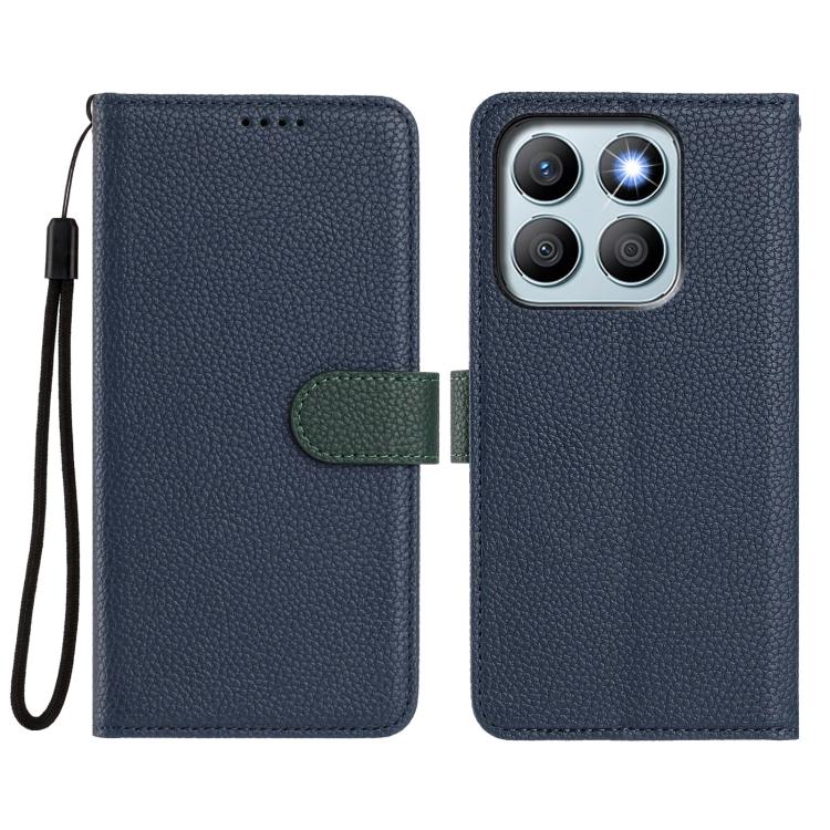 For Honor X8b Detachable Litchi Texture Magnetic Vegan Leather Phone Case
