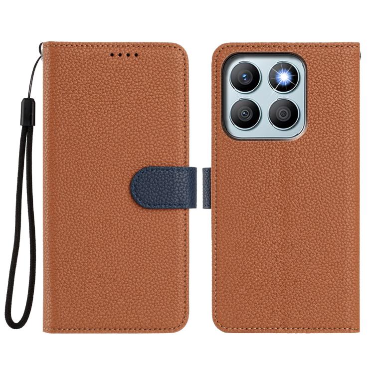 For Honor X8b Detachable Litchi Texture Magnetic Vegan Leather Phone Case
