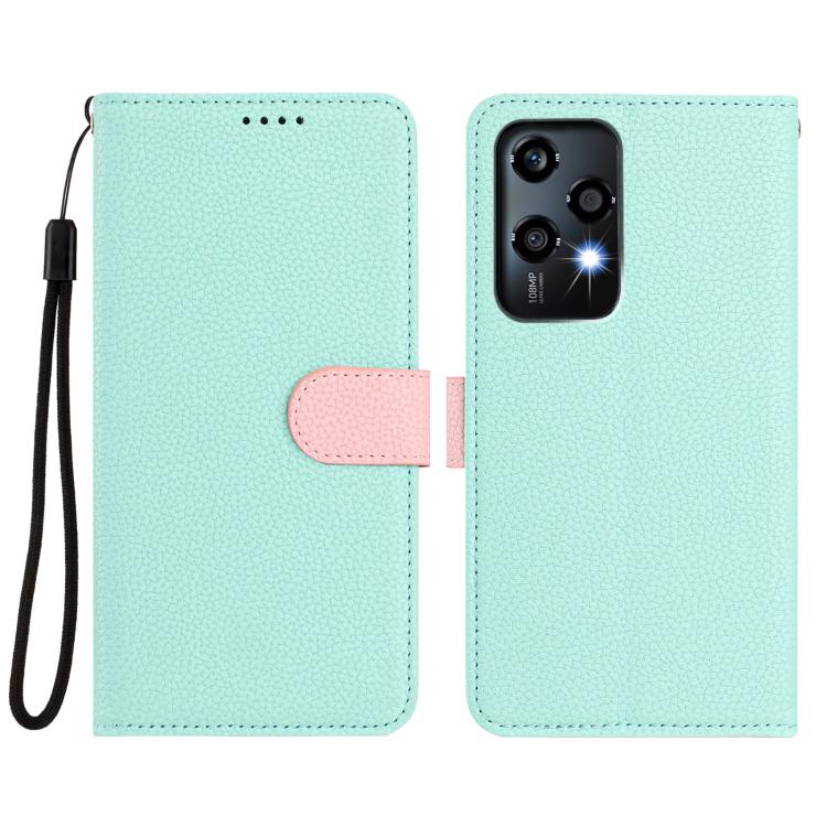 For Honor 200 Lite Global Detachable Litchi Texture Magnetic Vegan Leather Phone Case