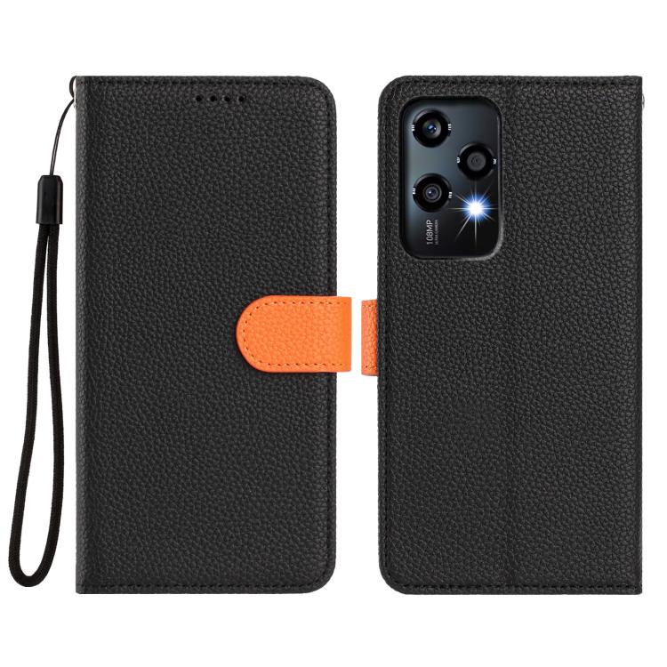 For Honor 200 Lite Global Detachable Litchi Texture Magnetic Vegan Leather Phone Case