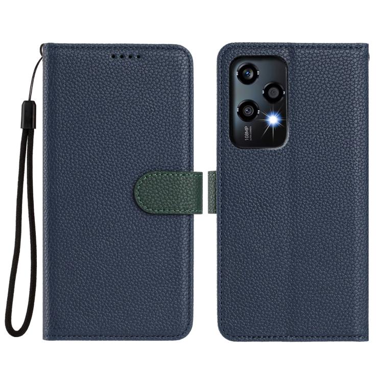 For Honor 200 Lite Global Detachable Litchi Texture Magnetic Vegan Leather Phone Case