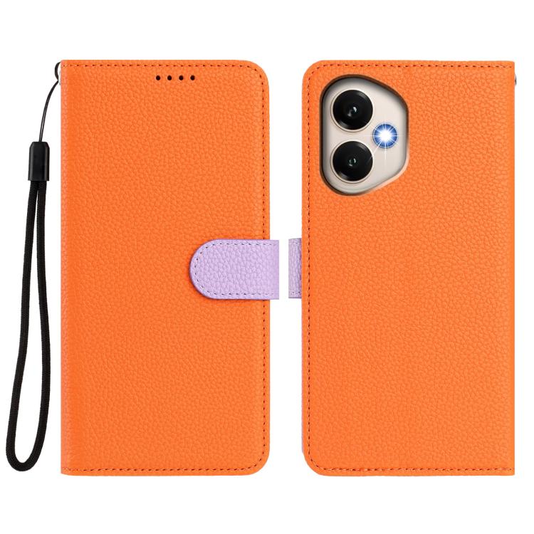 For Honor 400 Global 156.5mm Detachable Litchi Texture Magnetic Vegan Leather Phone Case