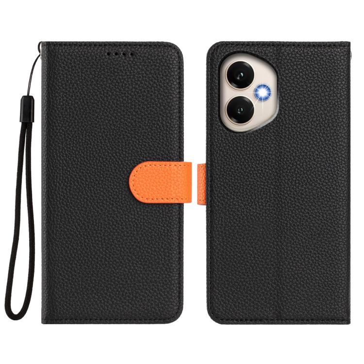 For Honor 400 Global 156.5mm Detachable Litchi Texture Magnetic Vegan Leather Phone Case