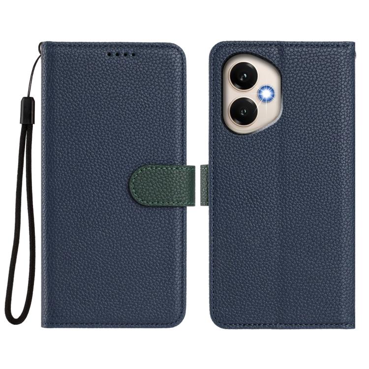 For Honor 400 Global 156.5mm Detachable Litchi Texture Magnetic Vegan Leather Phone Case