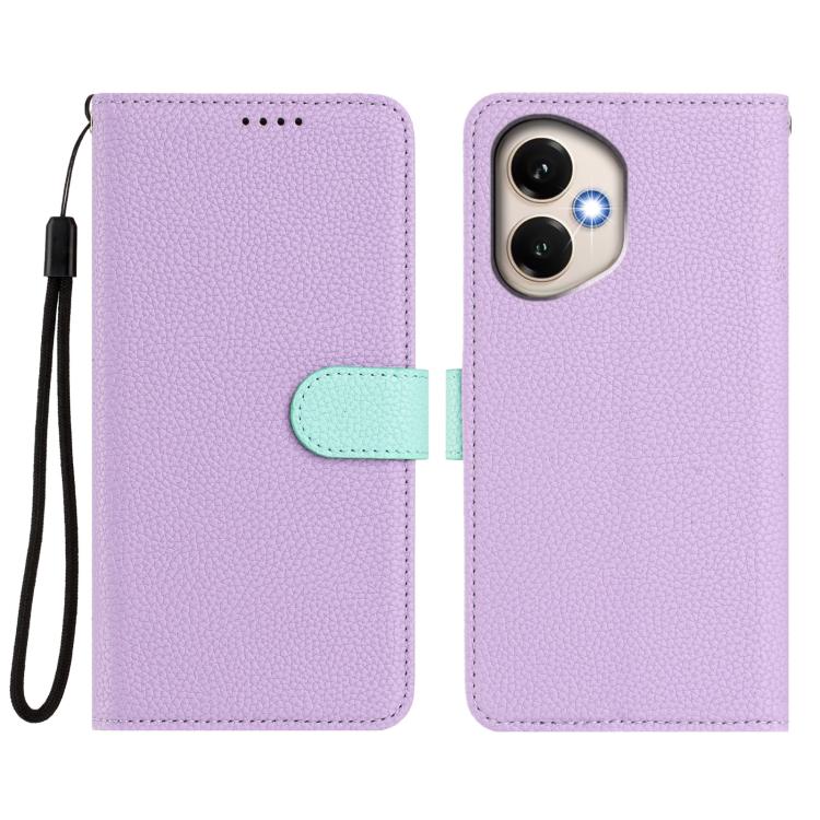 For Honor 400 Global 156.5mm Detachable Litchi Texture Magnetic Vegan Leather Phone Case