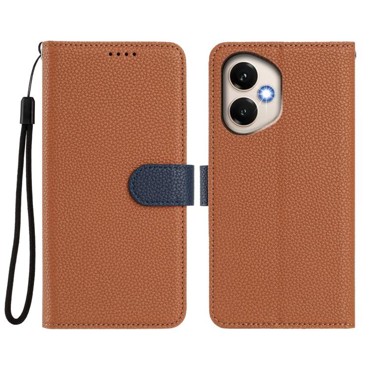 For Honor 400 Global 156.5mm Detachable Litchi Texture Magnetic Vegan Leather Phone Case