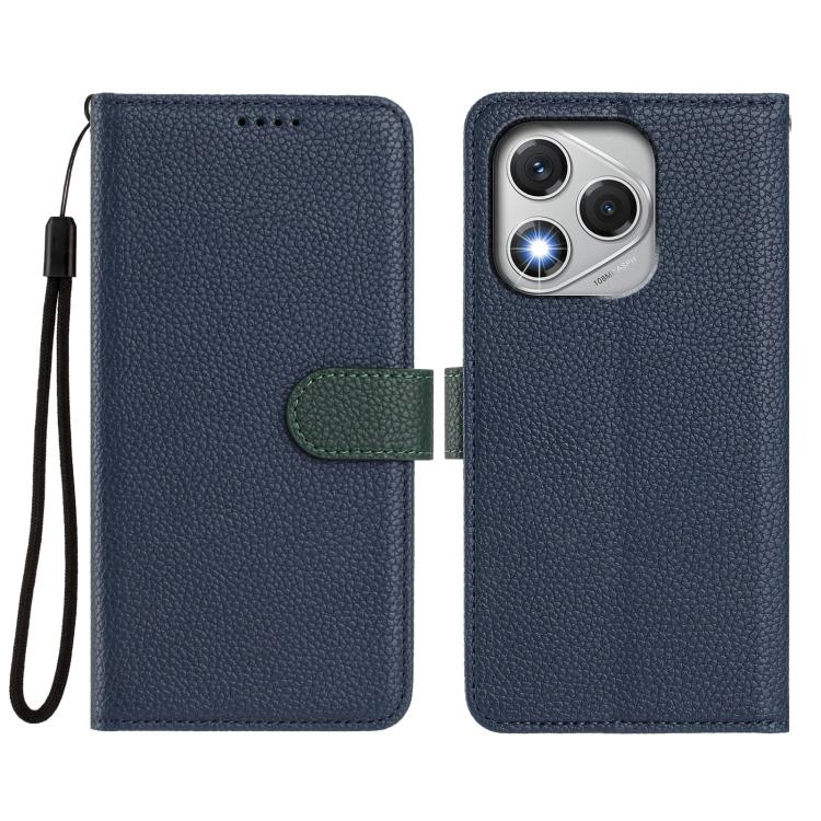 For Honor 400 Lite Global Detachable Litchi Texture Magnetic Vegan Leather Phone Case
