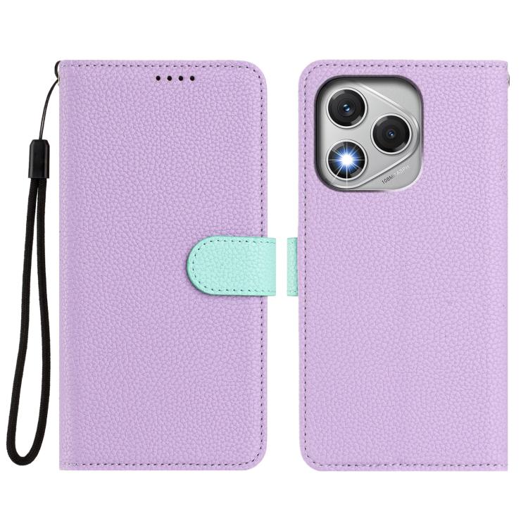 For Honor 400 Lite Global Detachable Litchi Texture Magnetic Vegan Leather Phone Case
