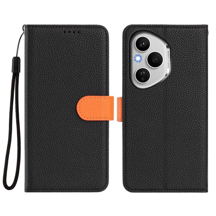 For Honor 400 Pro Global 160.8mm Detachable Litchi Texture Magnetic Vegan Leather Phone Case