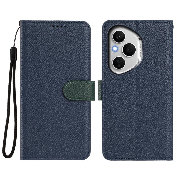 For Honor 400 Pro Global 160.8mm Detachable Litchi Texture Magnetic Vegan Leather Phone Case