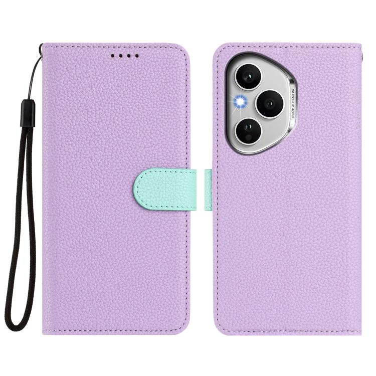 For Honor 400 Pro Global 160.8mm Detachable Litchi Texture Magnetic Vegan Leather Phone Case