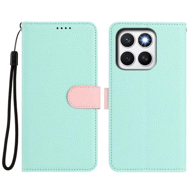 For Honor X8c 4G Detachable Litchi Texture Magnetic Vegan Leather Phone Case