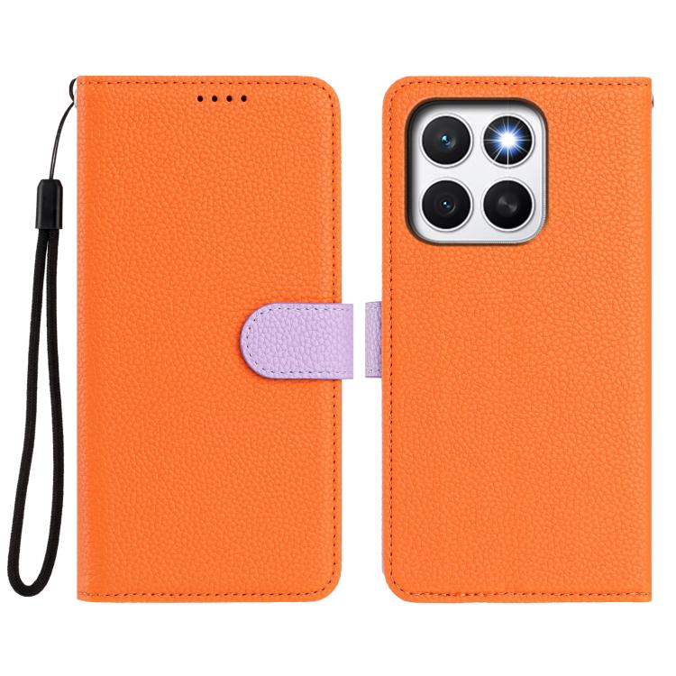 For Honor X8c 4G Detachable Litchi Texture Magnetic Vegan Leather Phone Case