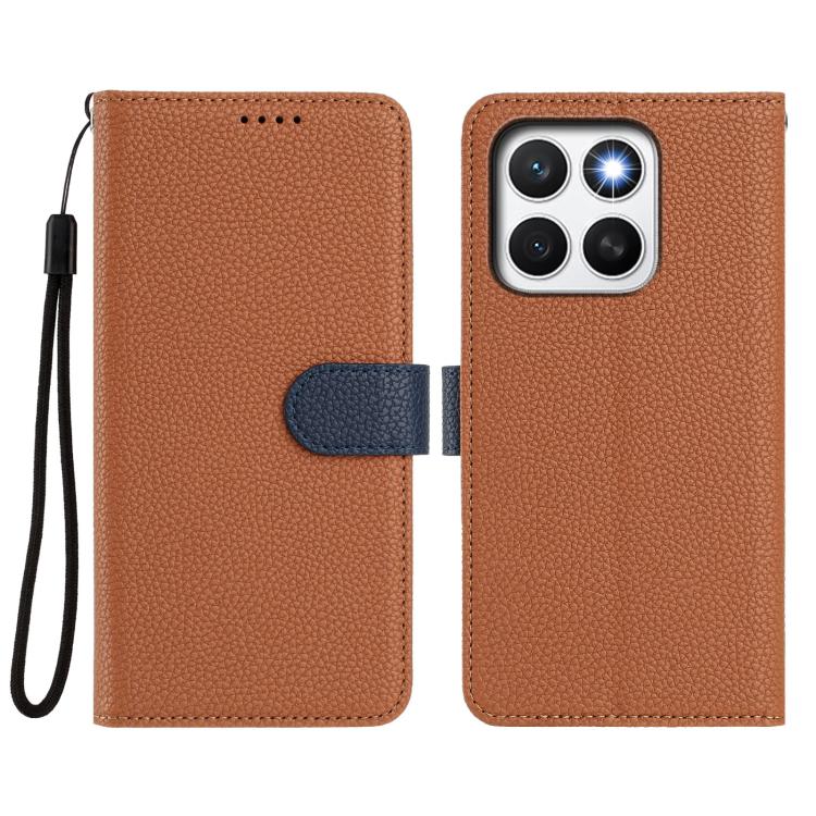For Honor X8c 4G Detachable Litchi Texture Magnetic Vegan Leather Phone Case