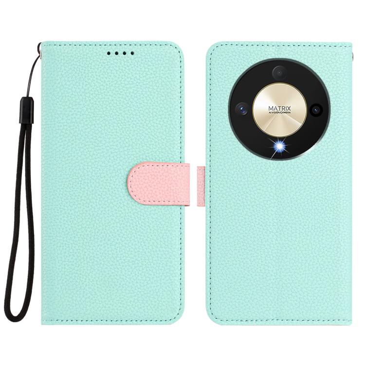 For Honor X9b / Magic6 Lite Detachable Litchi Texture Magnetic Vegan Leather Phone Case