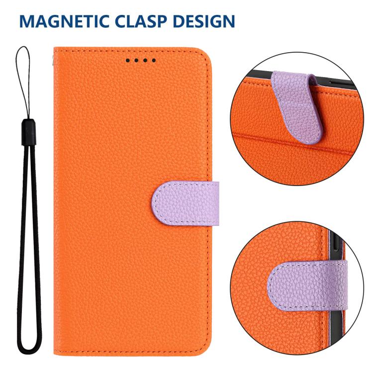 For Honor X9b / Magic6 Lite Detachable Litchi Texture Magnetic Vegan Leather Phone Case