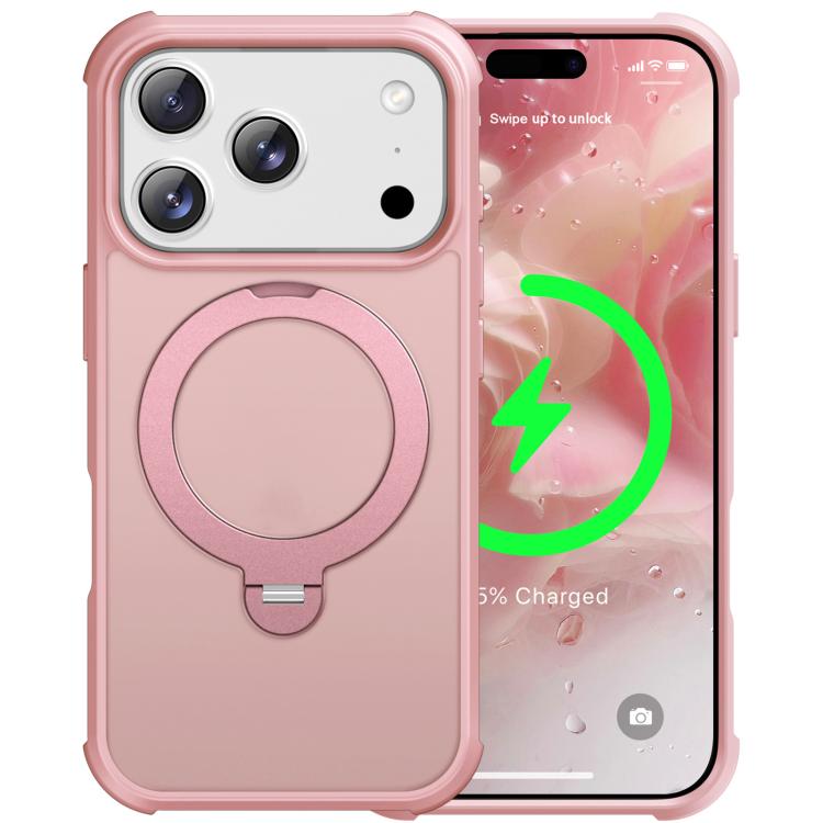 For iPhone 17 Pro Max Rotating Pivot Bracket Magnetic Phone Case
