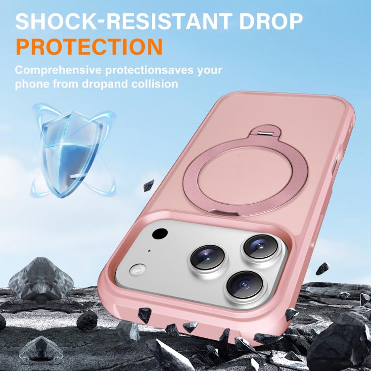 For iPhone 17 Pro Max Rotating Pivot Bracket Magnetic Phone Case