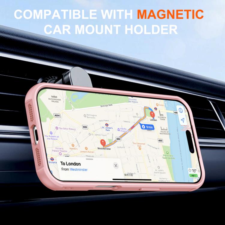 For iPhone 17 Pro Max Rotating Pivot Bracket Magnetic Phone Case