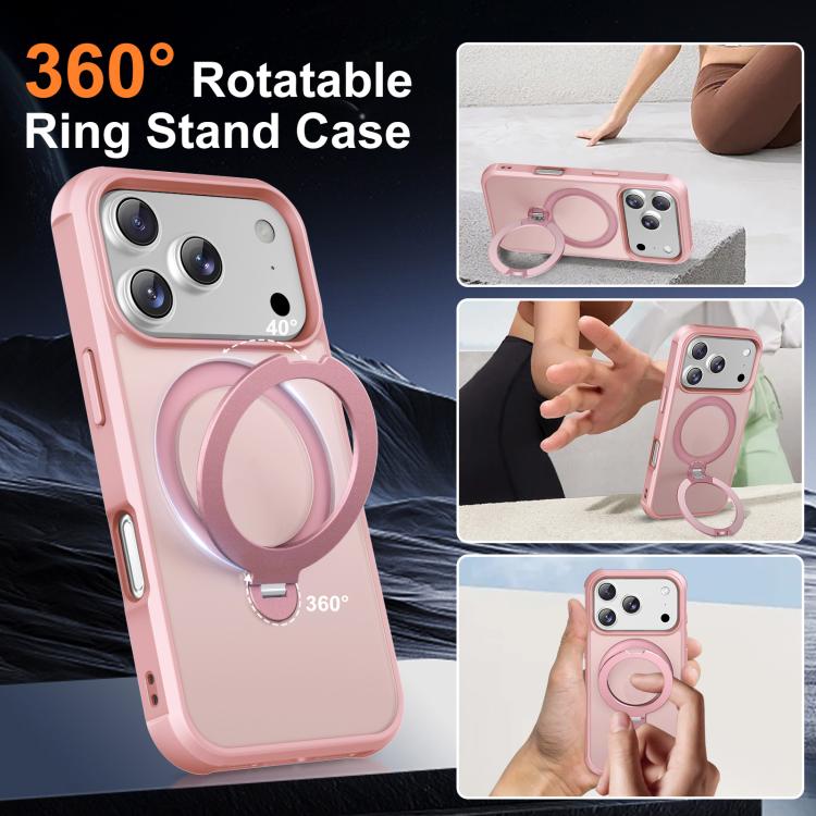 For iPhone 17 Pro Max Rotating Pivot Bracket Magnetic Phone Case