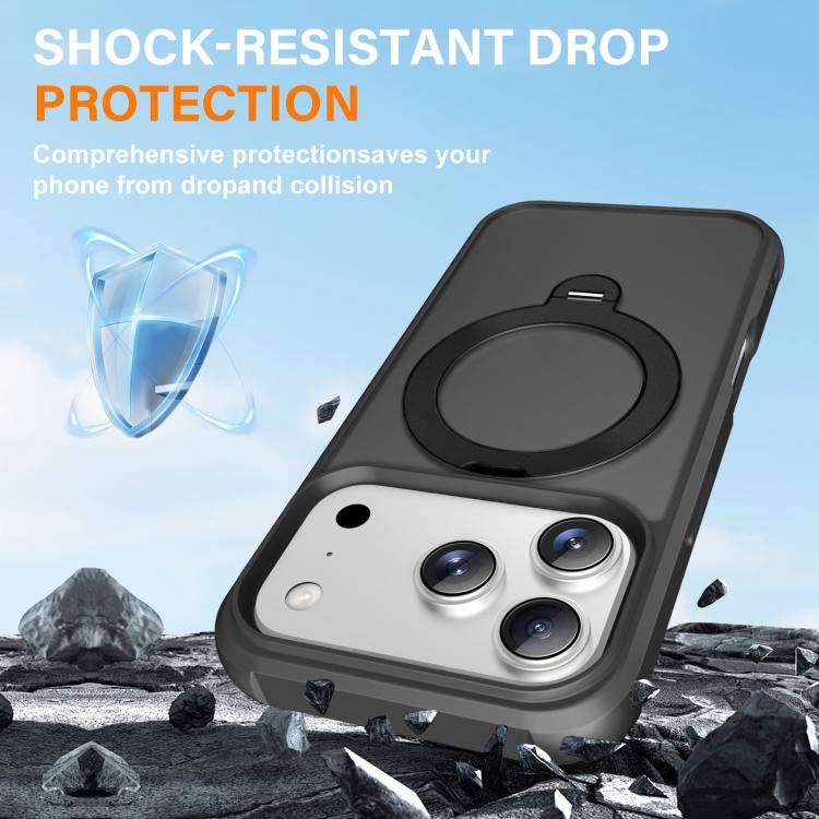 For iPhone 17 Pro Max Rotating Pivot Bracket Magnetic Phone Case