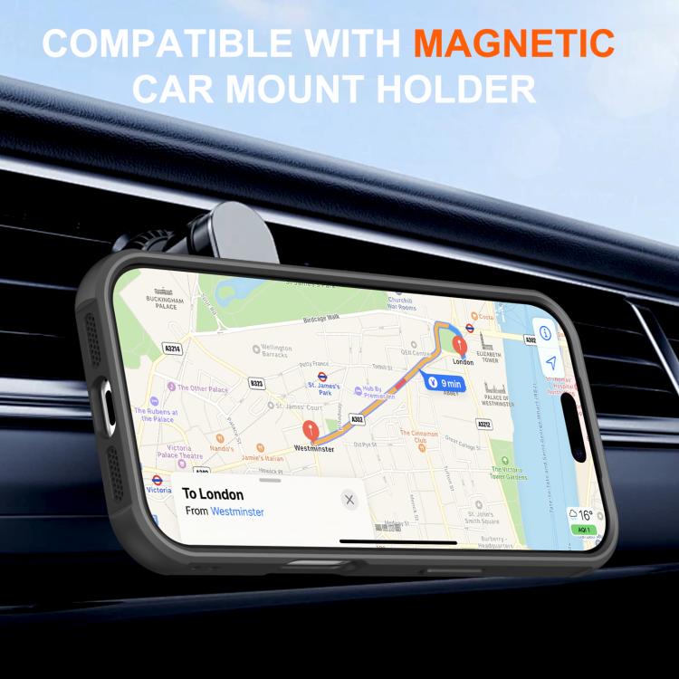 For iPhone 17 Pro Max Rotating Pivot Bracket Magnetic Phone Case