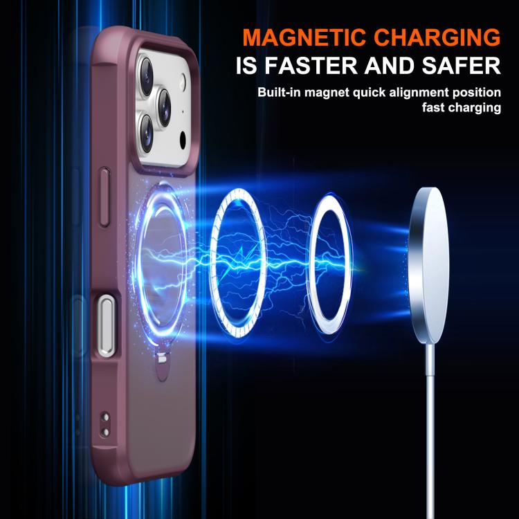 For iPhone 17 Pro Max Rotating Pivot Bracket Magnetic Phone Case