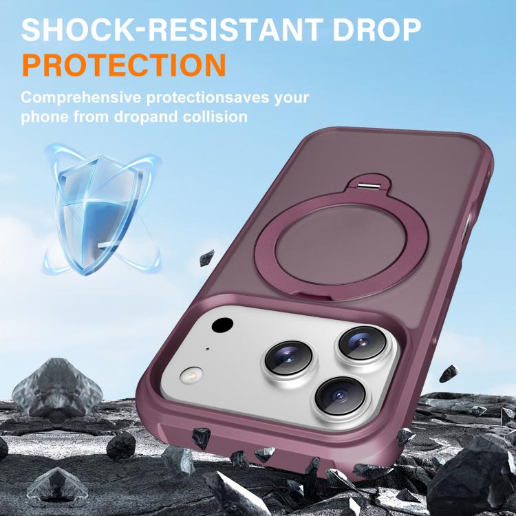 For iPhone 17 Pro Max Rotating Pivot Bracket Magnetic Phone Case