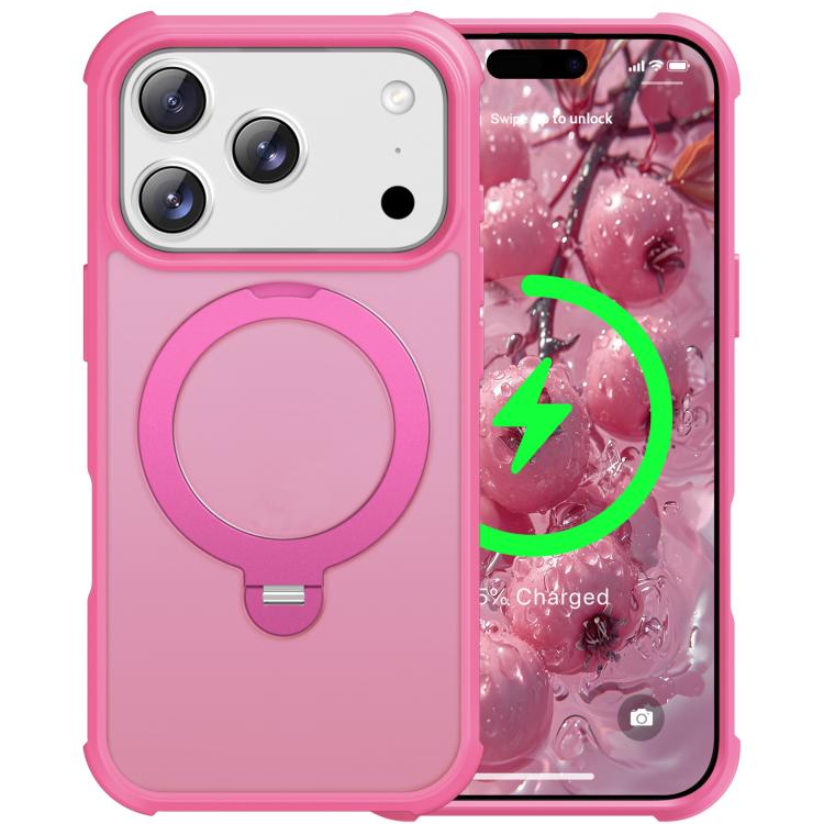 For iPhone 17 Pro Max Rotating Pivot Bracket Magnetic Phone Case
