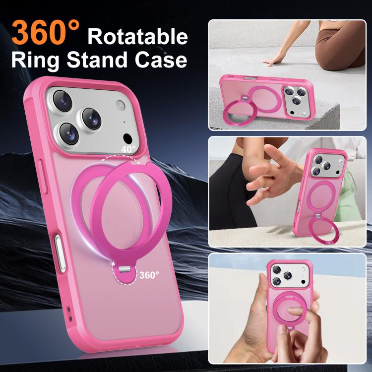 For iPhone 17 Pro Max Rotating Pivot Bracket Magnetic Phone Case