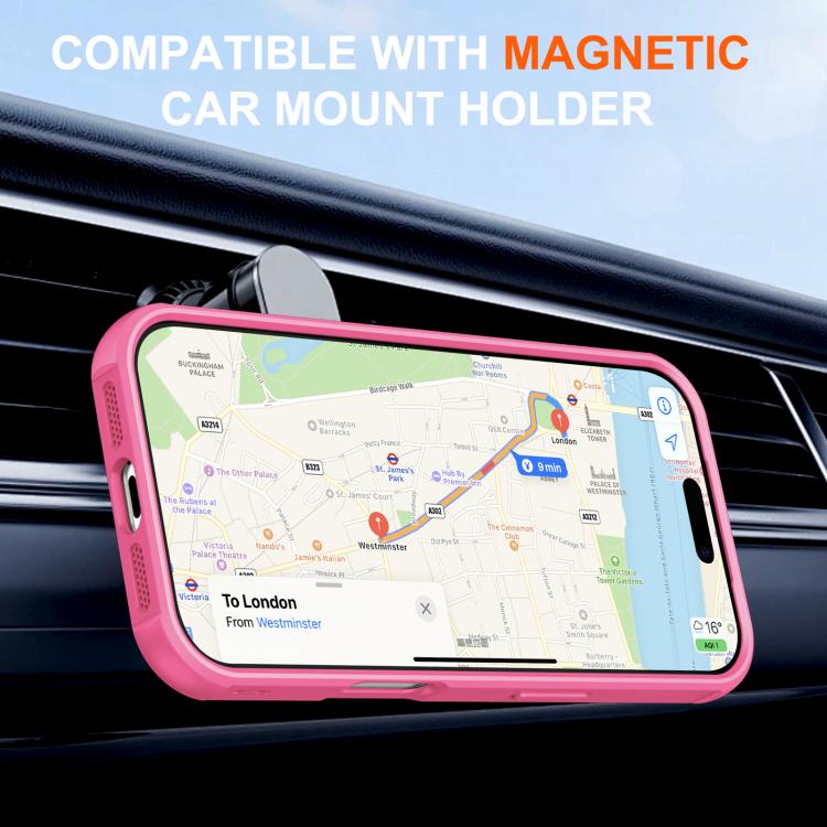 For iPhone 17 Pro Max Rotating Pivot Bracket Magnetic Phone Case