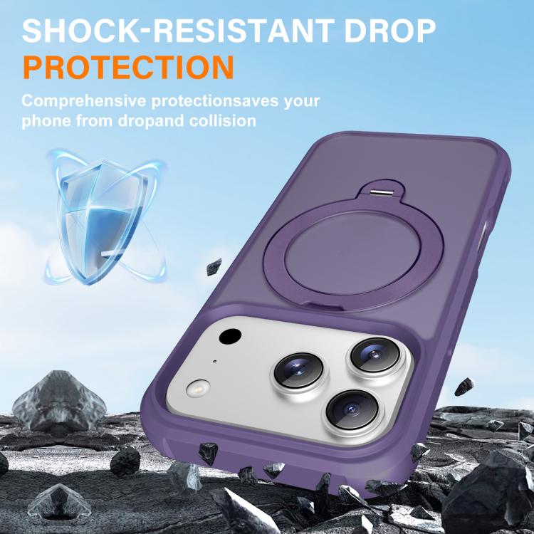 For iPhone 17 Pro Max Rotating Pivot Bracket Magnetic Phone Case