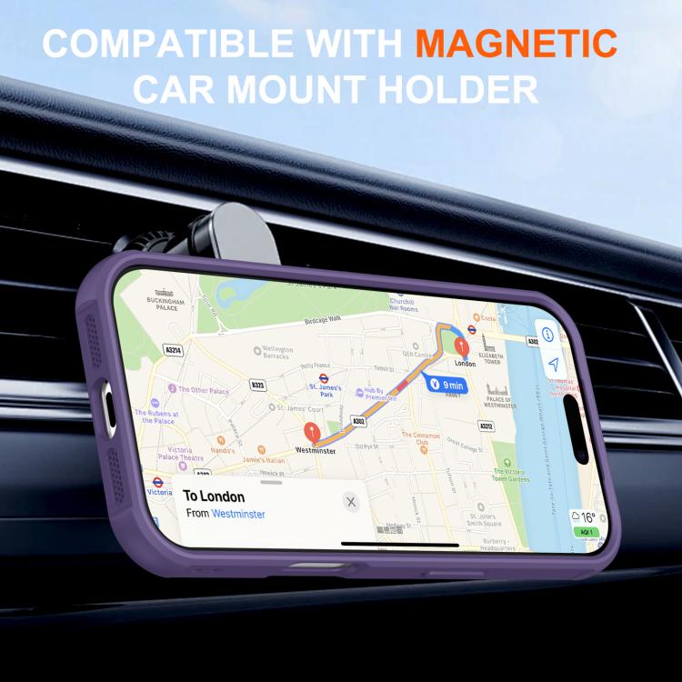 For iPhone 17 Pro Max Rotating Pivot Bracket Magnetic Phone Case