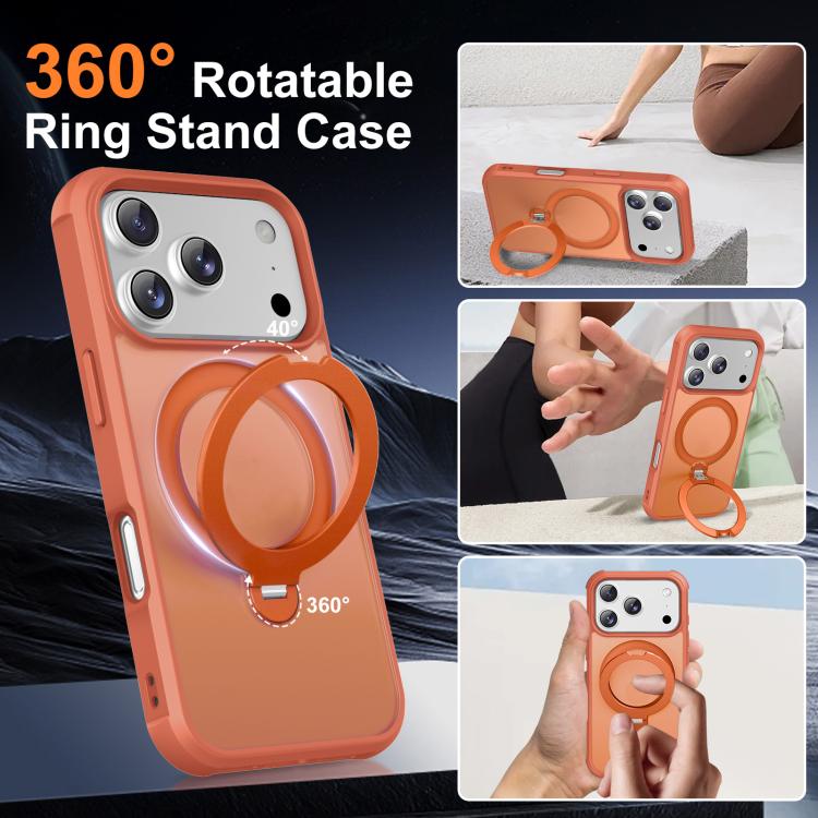 For iPhone 17 Pro Max Rotating Pivot Bracket Magnetic Phone Case