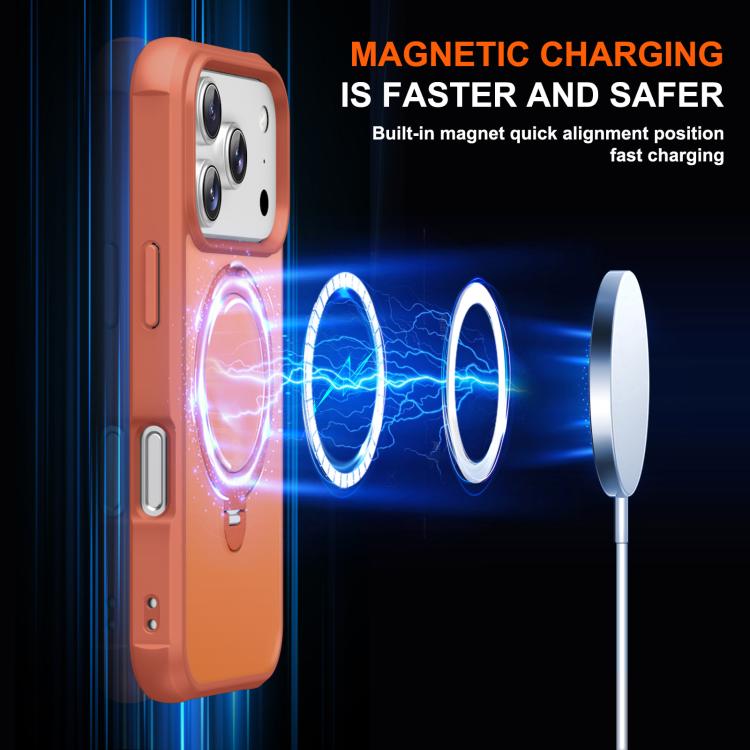 For iPhone 17 Pro Max Rotating Pivot Bracket Magnetic Phone Case