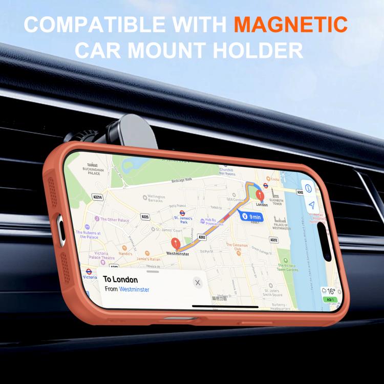 For iPhone 17 Pro Max Rotating Pivot Bracket Magnetic Phone Case